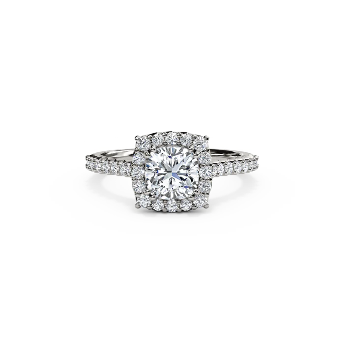 The Studio Collection Cushion Center Diamond and Cushion Halo Engagement Ring - Image 6