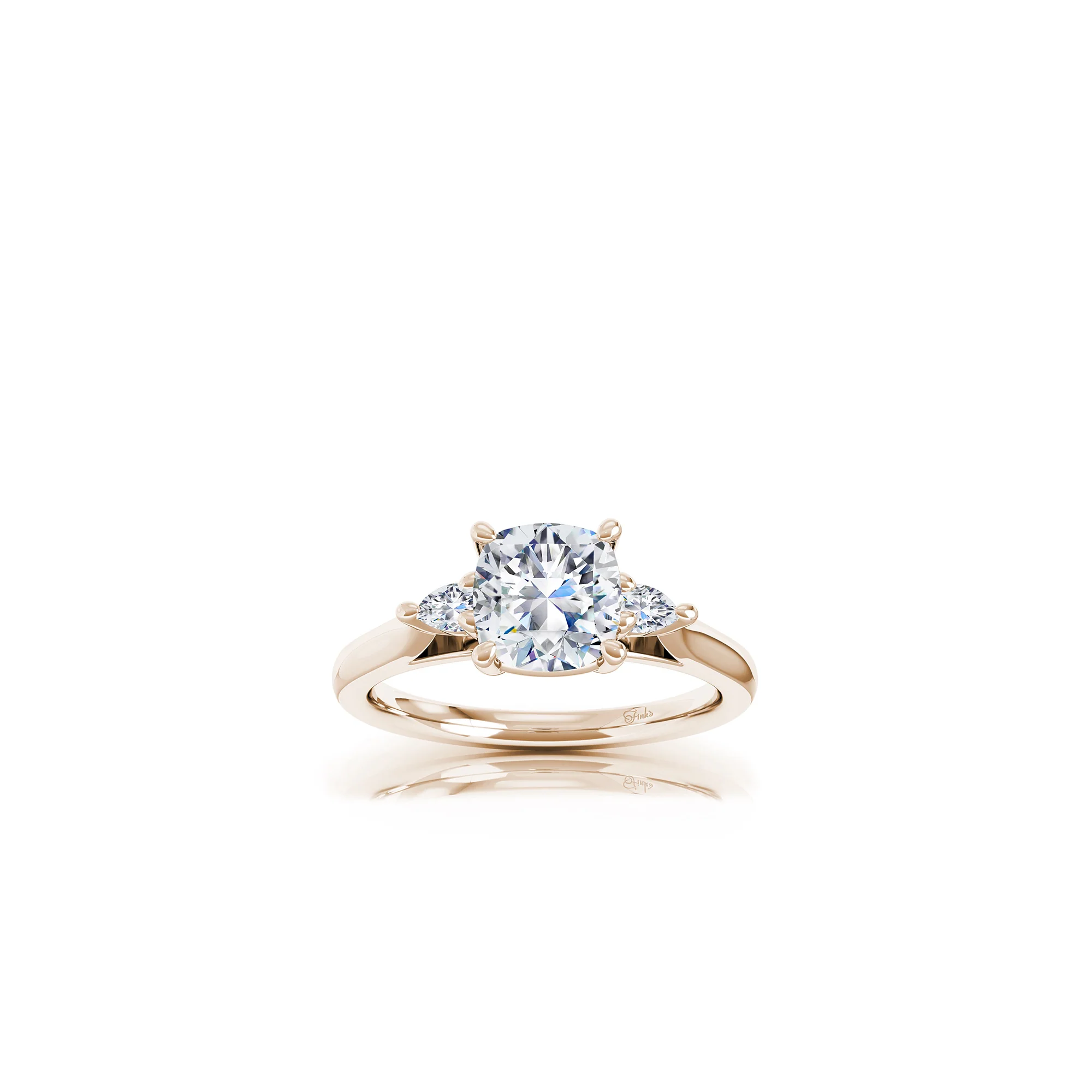 The Studio Collection Cushion Cut Center Diamond with Side Diamond Accents Engagement Ring - Image 4