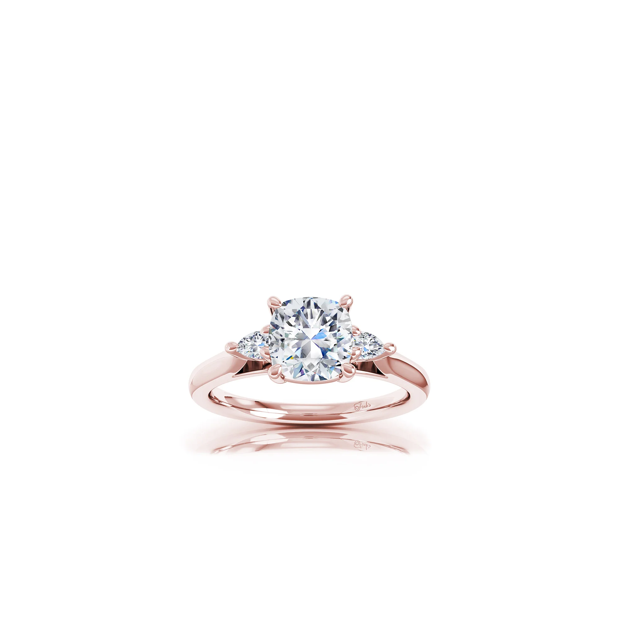 The Studio Collection Cushion Cut Center Diamond with Side Diamond Accents Engagement Ring - Image 5