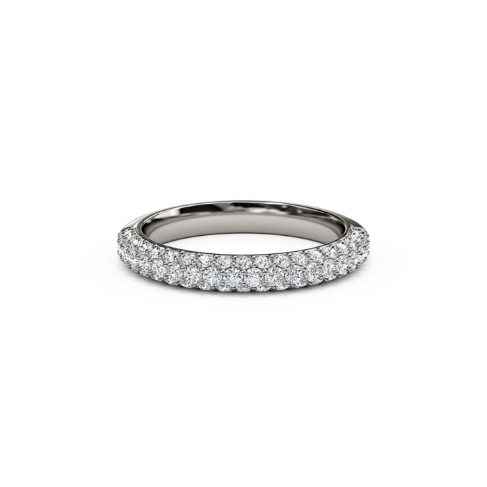 The Studio Collection Multi-Row Diamond Prong Set Wedding Band - Image 4