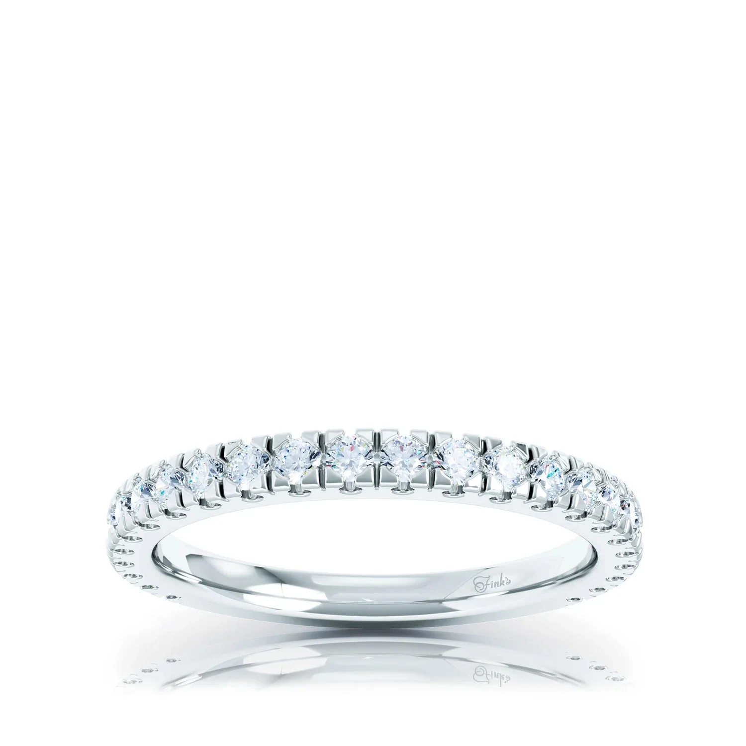 The Studio Collection Prong Set Diamond Half-Way Wedding Band