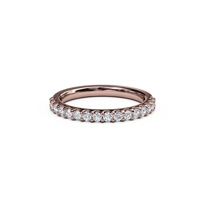 The Studio Collection Rose Gold 16 Stone Prong Set Wedding Band