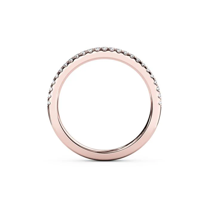 The Studio Collection Rose Gold Diamond Half-Way Wedding Band - Image 2