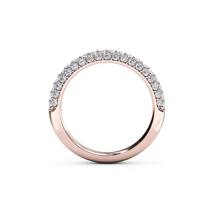 The Studio Collection Rose Gold Multi-Row Diamond Prong Set Wedding Band - Image 3
