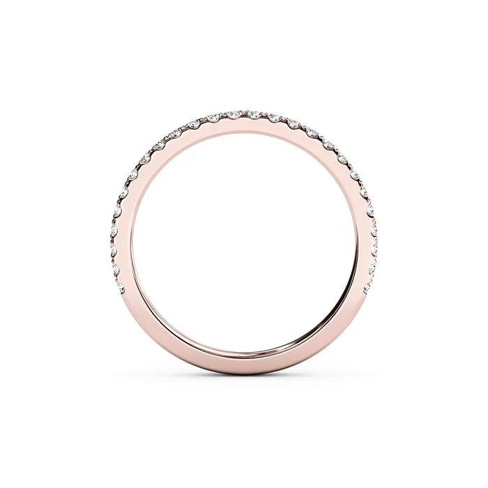 The Studio Collection Rose Gold Prong Set Diamond Half-Way Wedding Band - Image 3