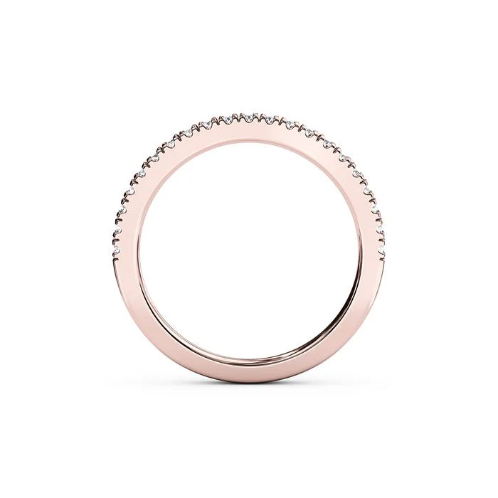 The Studio Collection Rose Gold Prong Set Diamond Wedding Band - Image 3
