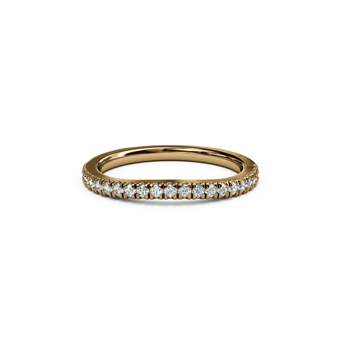 The Studio Collection Yellow Gold Prong Set Diamond Wedding Band