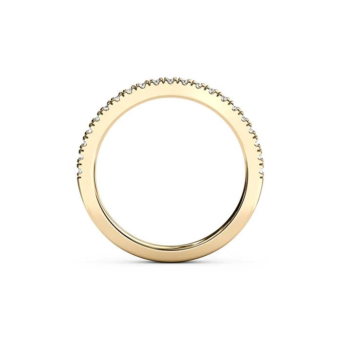 The Studio Collection Yellow Gold Prong Set Diamond Wedding Band - Image 3