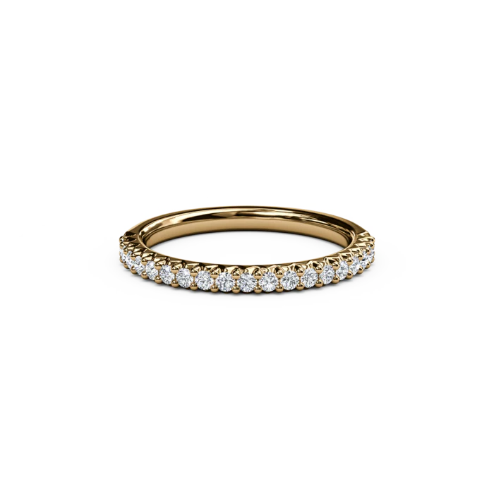 The Studio Collection Yellow Gold Prong Set Diamond Wedding Band