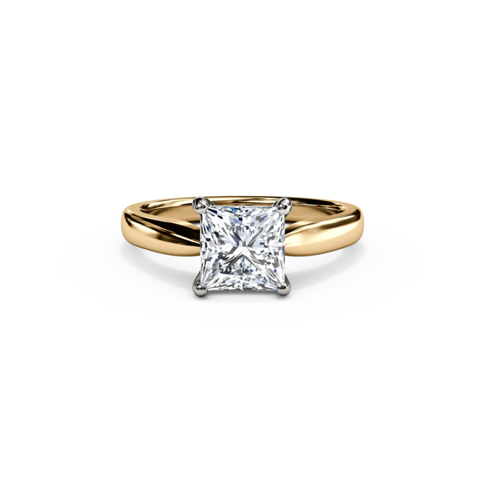 The Studio Collection Trellis Princess Cut Diamond Engagement Ring - Image 4
