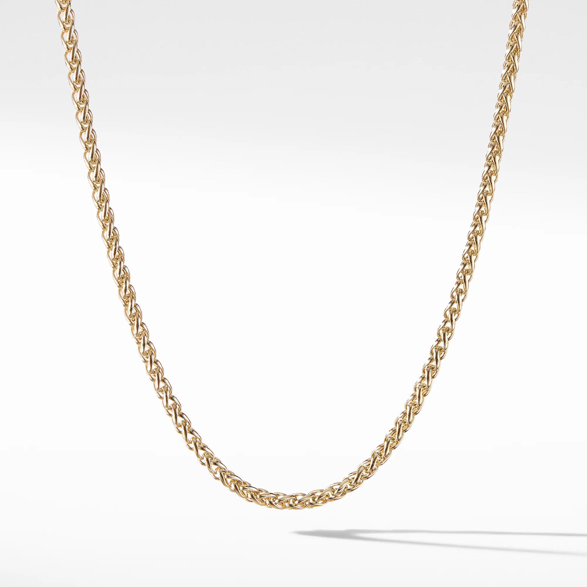Wheat Chain in 18K Yellow Gold, 22" Length