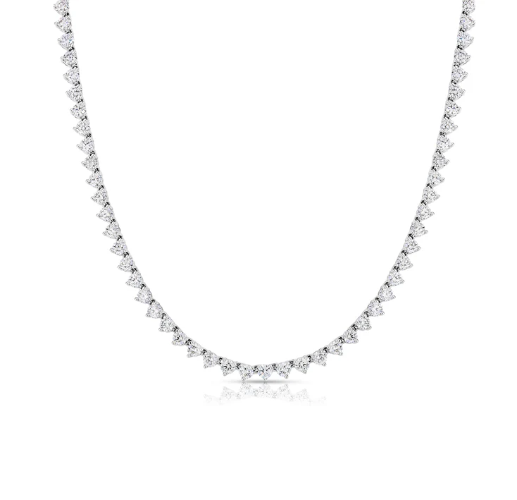 Sabel Collection White Gold Diamond Eternity Necklace, 20"
