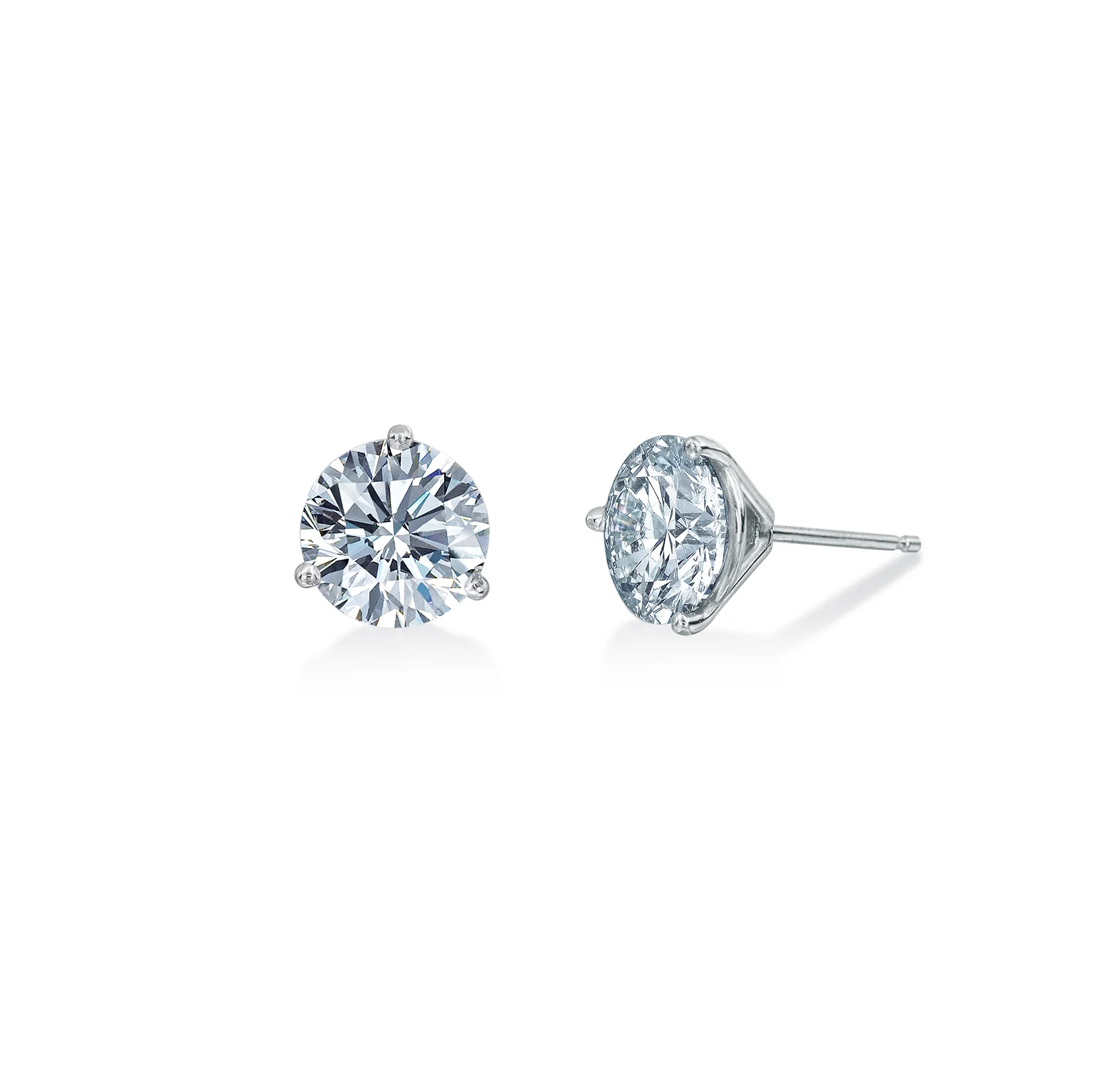 Sabel Collection White Gold Diamond Stud Earrings - Image 3