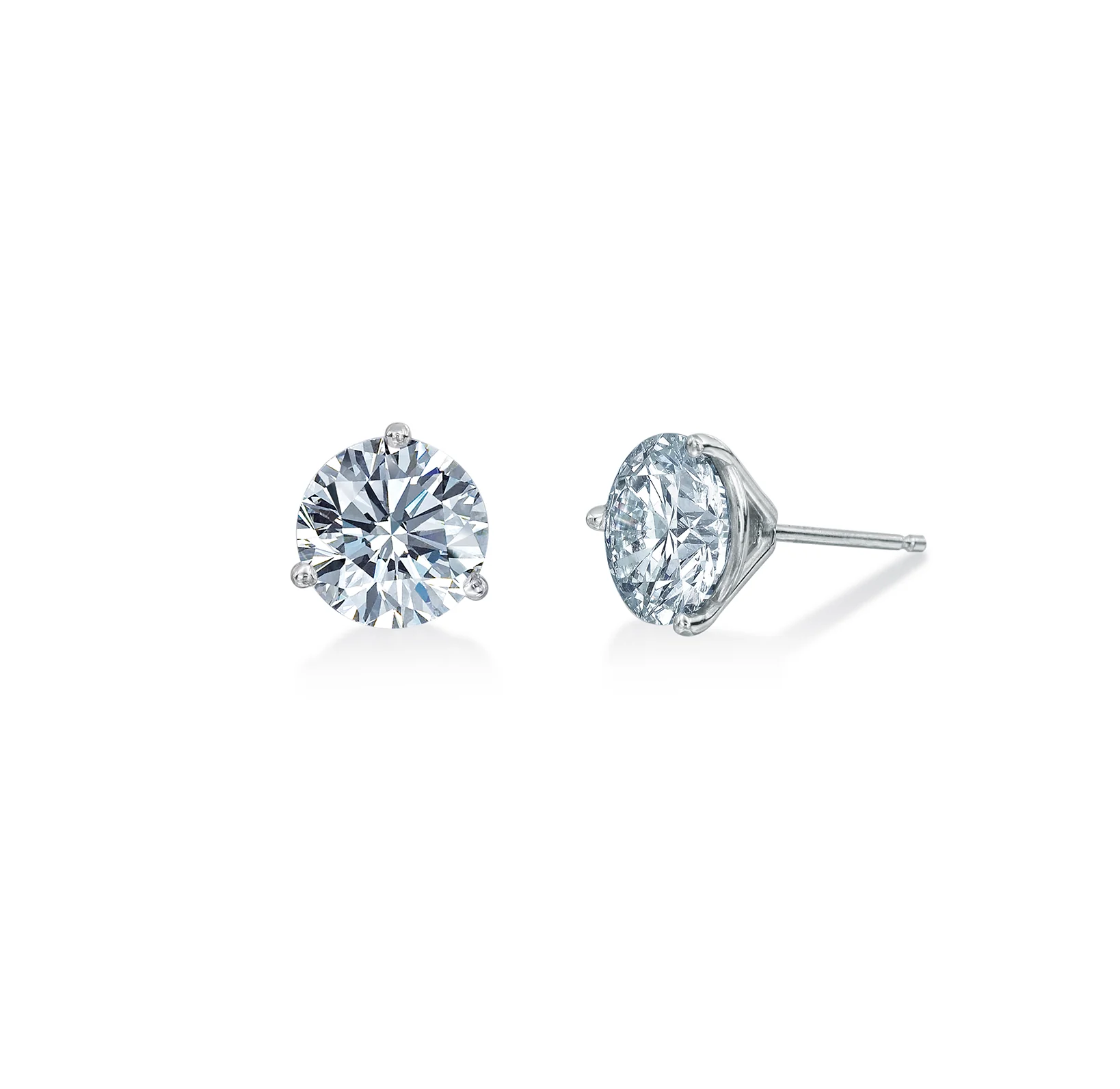 Sabel Collection White Gold Diamond Stud Earrings - Image 4