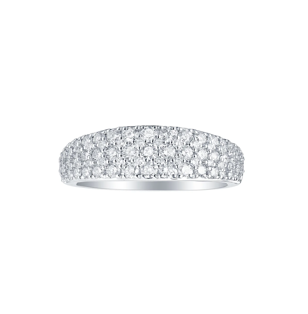 Sabel Collection White Gold Multi-Row Diamond Band