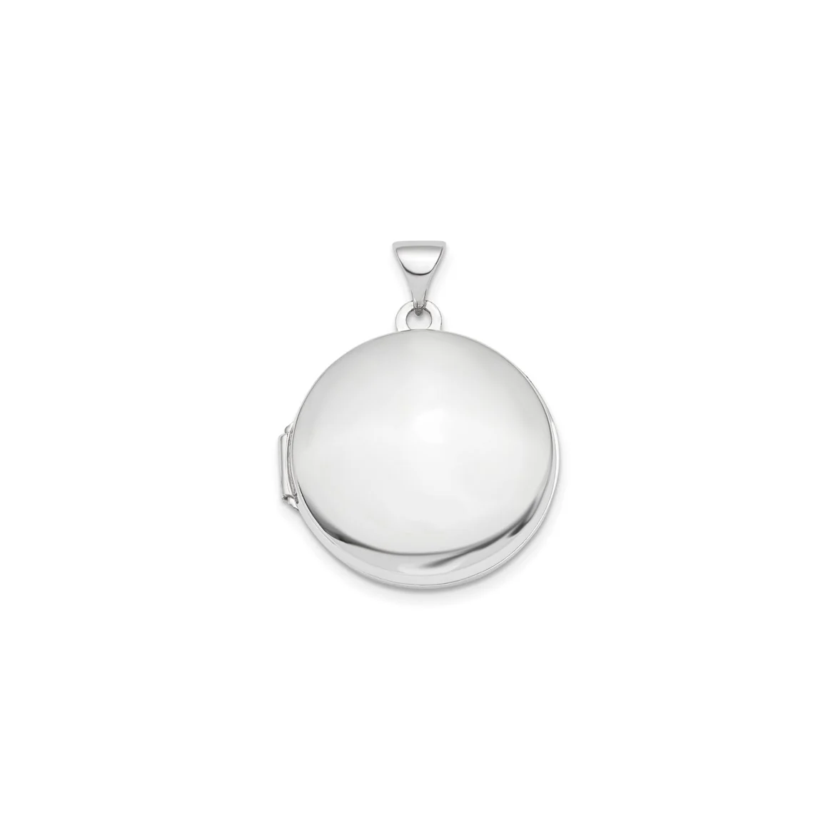 Sabel Collection White Gold Polished Round Locket