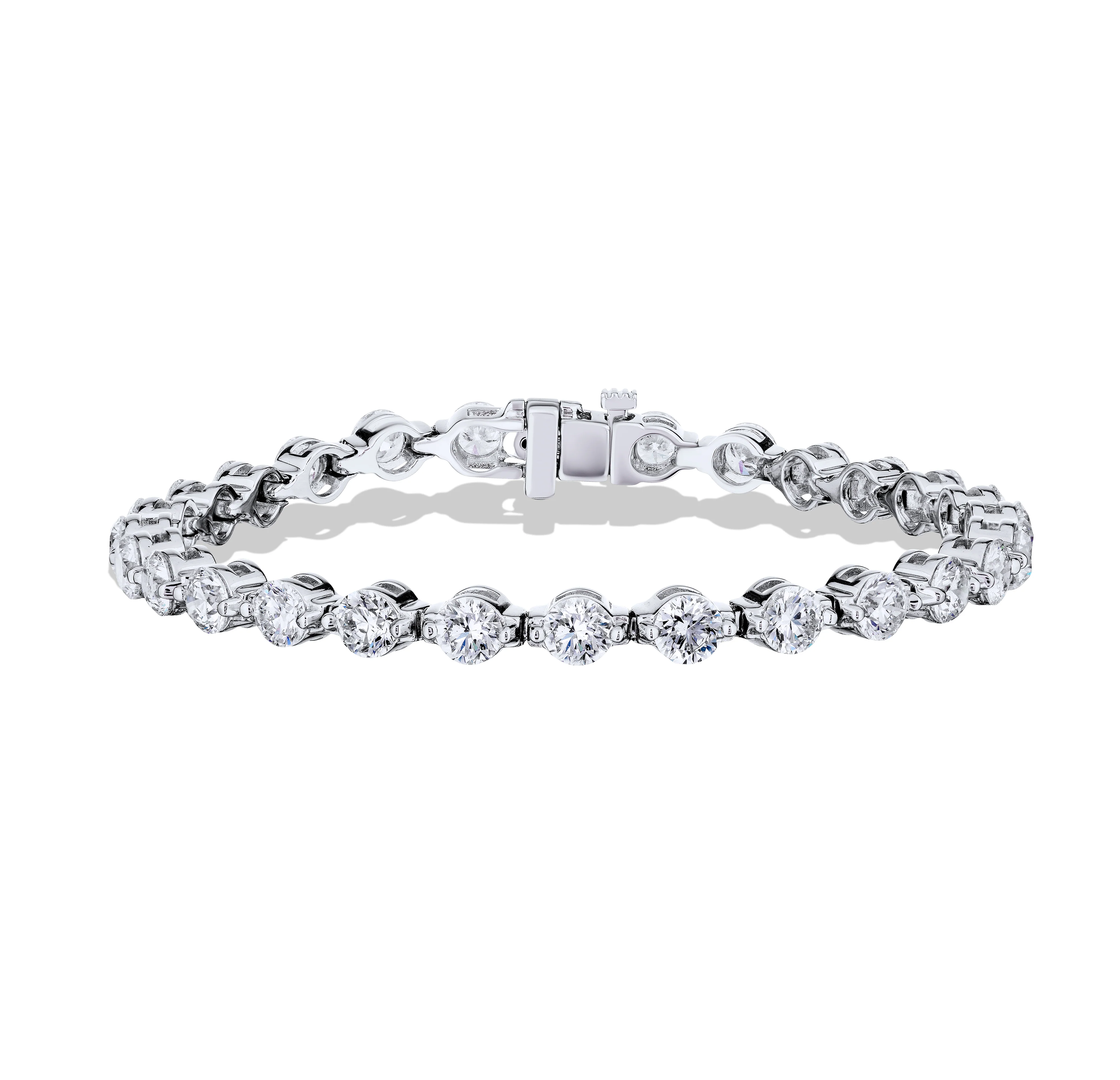 Sabel Collection White Gold Single Prong Diamond Tennis Bracelet