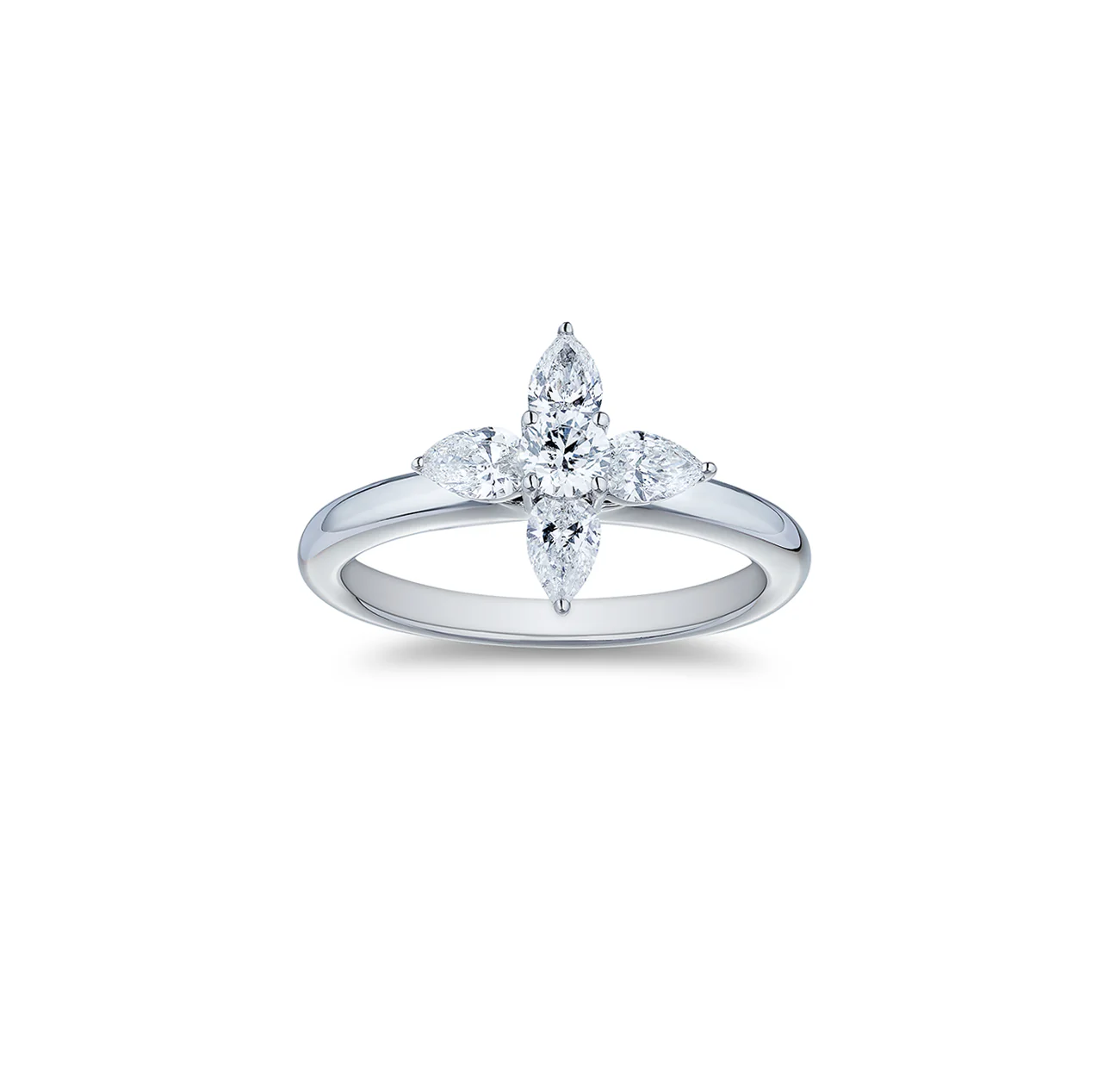 Sabel Collection White Gold Star Diamond Ring