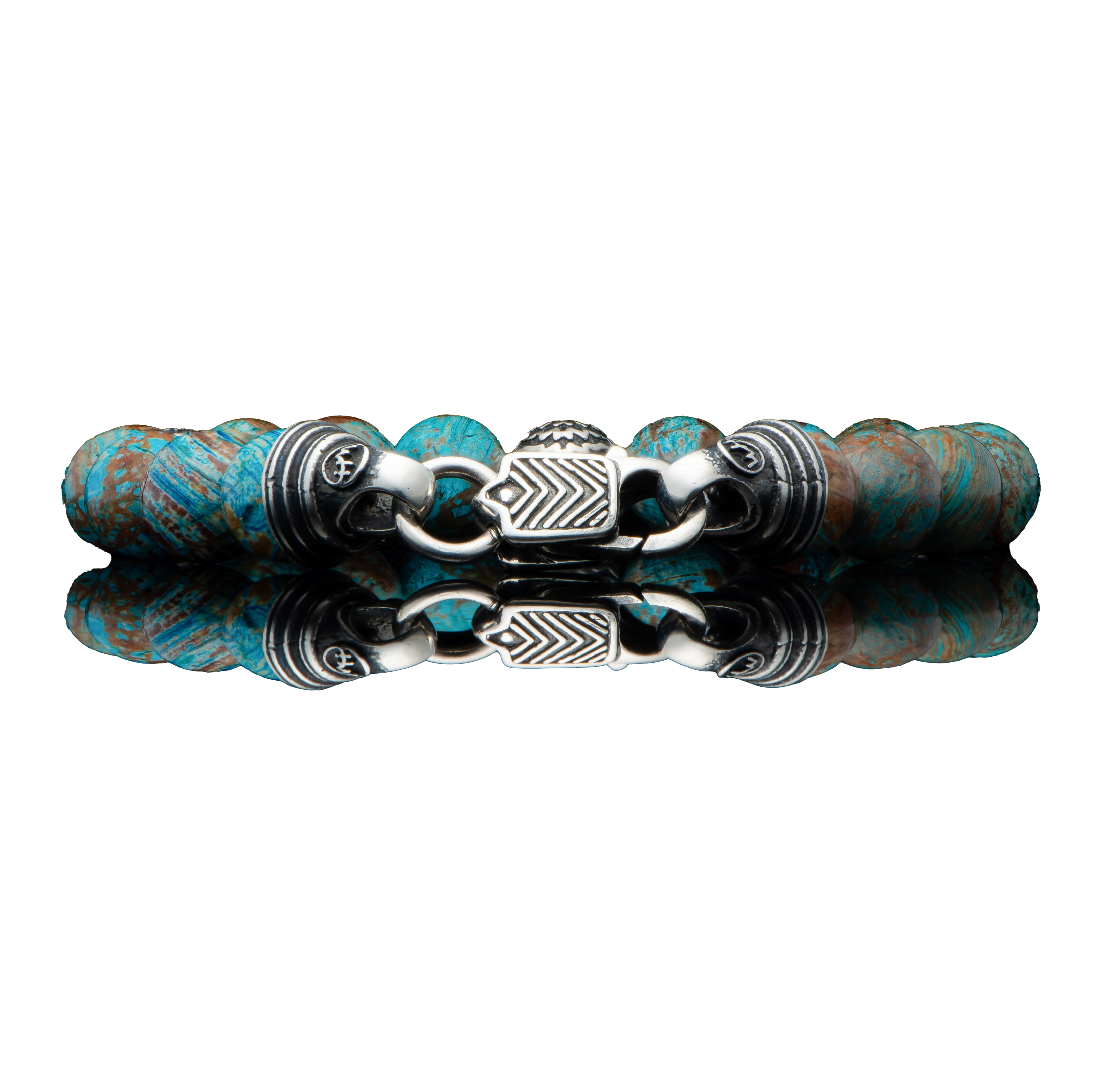 William Henry Seaside Blue Lace Agate Beaded Bracelet - Image 2