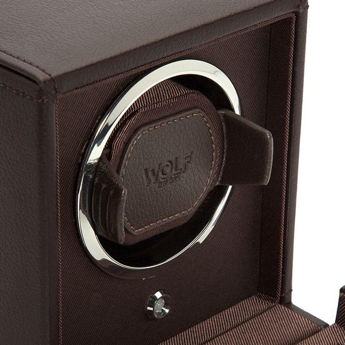 WOLF Single Brown Cub Watch Winder with Cover - Image 4