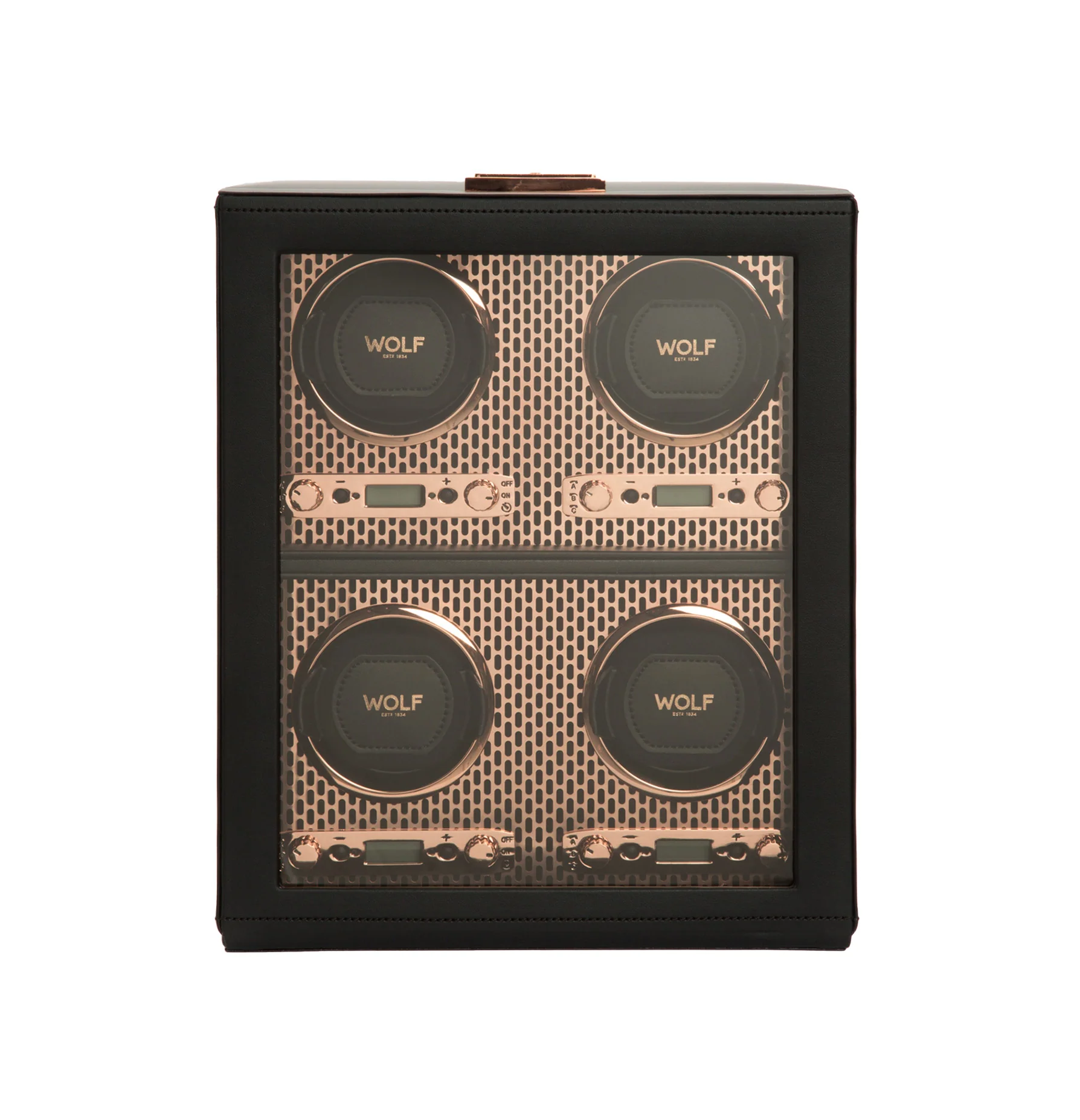WOLF Axis 4 Piece Watch Winder with Copper