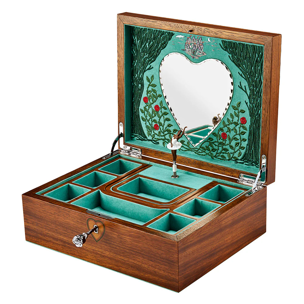 WOLF Ballet Musical Jewelry Box - Sleeping Beauty Walnut Wood - Image 3