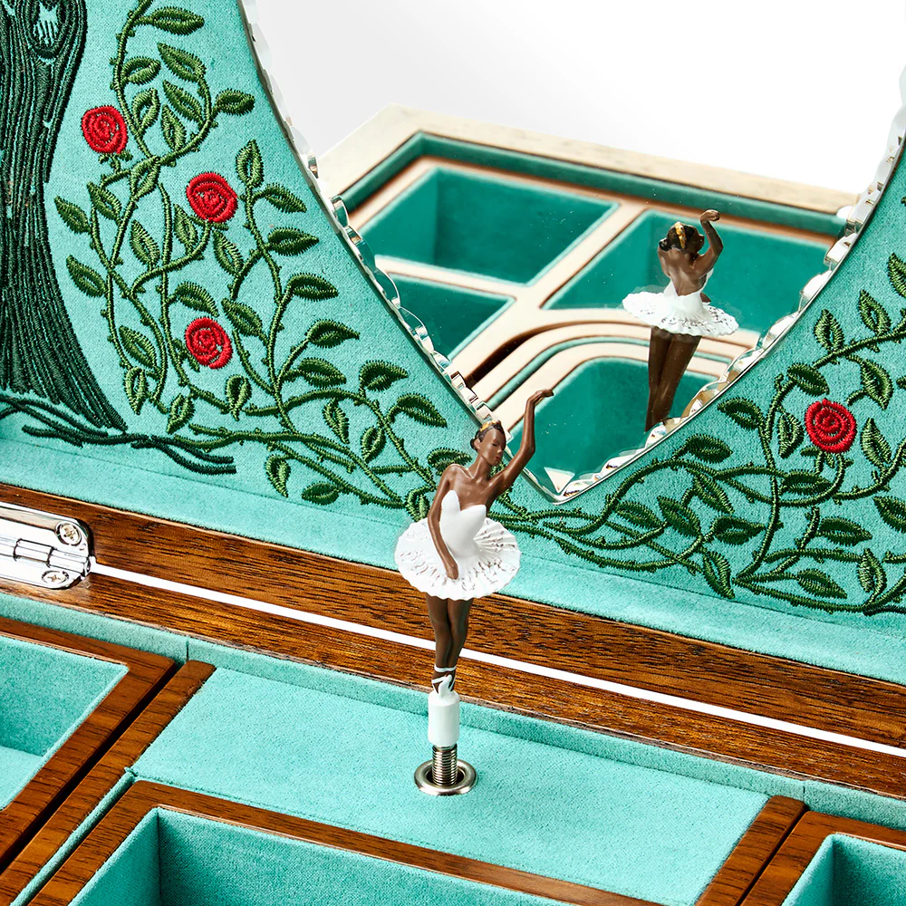 WOLF Ballet Musical Jewelry Box - Sleeping Beauty Walnut Wood - Image 4