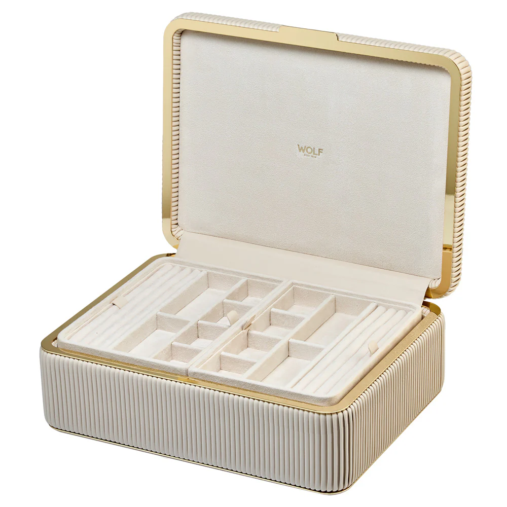 WOLF Bella Large Jewelry Box in Bone - Image 3