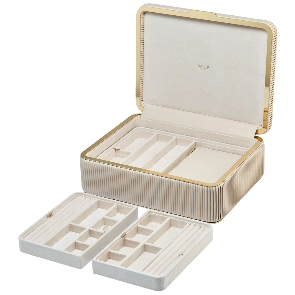 WOLF Bella Large Jewelry Box in Bone - Image 4