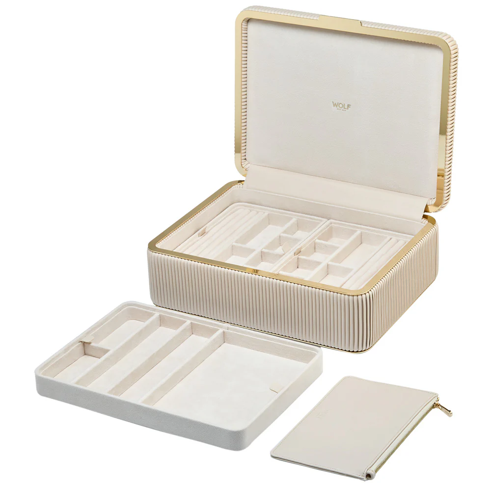 WOLF Bella Large Jewelry Box in Bone - Image 5