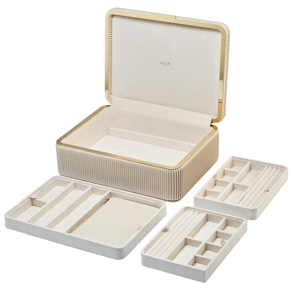 WOLF Bella Large Jewelry Box in Bone - Image 6