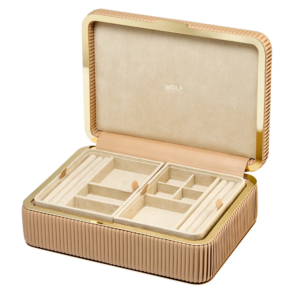 WOLF Bella Medium Jewelry Box in Mocha - Image 3