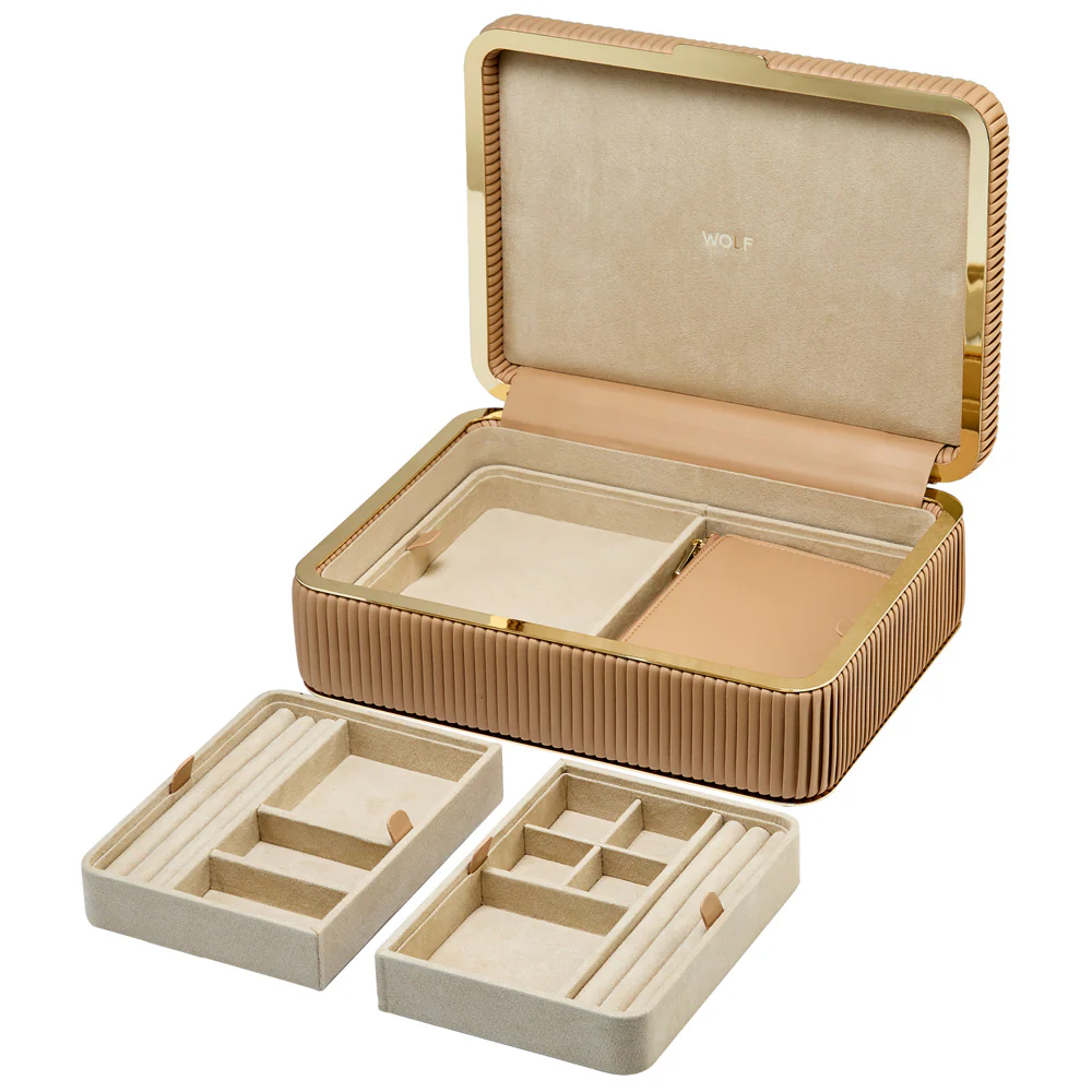 WOLF Bella Medium Jewelry Box in Mocha - Image 4