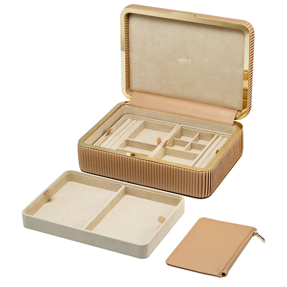 WOLF Bella Medium Jewelry Box in Mocha - Image 5