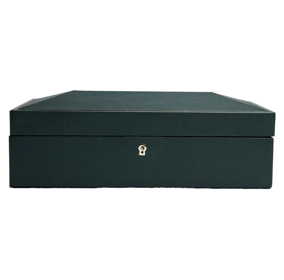 WOLF British Racing 10 Piece Watch Box in Green