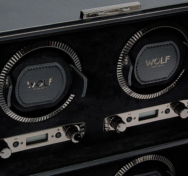WOLF British Racing 4 Piece Watch Winder in Black - Image 3