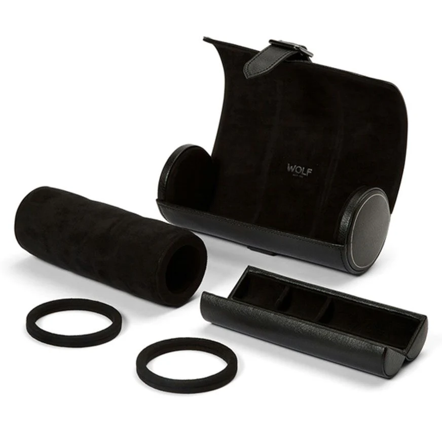 WOLF British Racing Triple Watch Roll in Black - Image 4