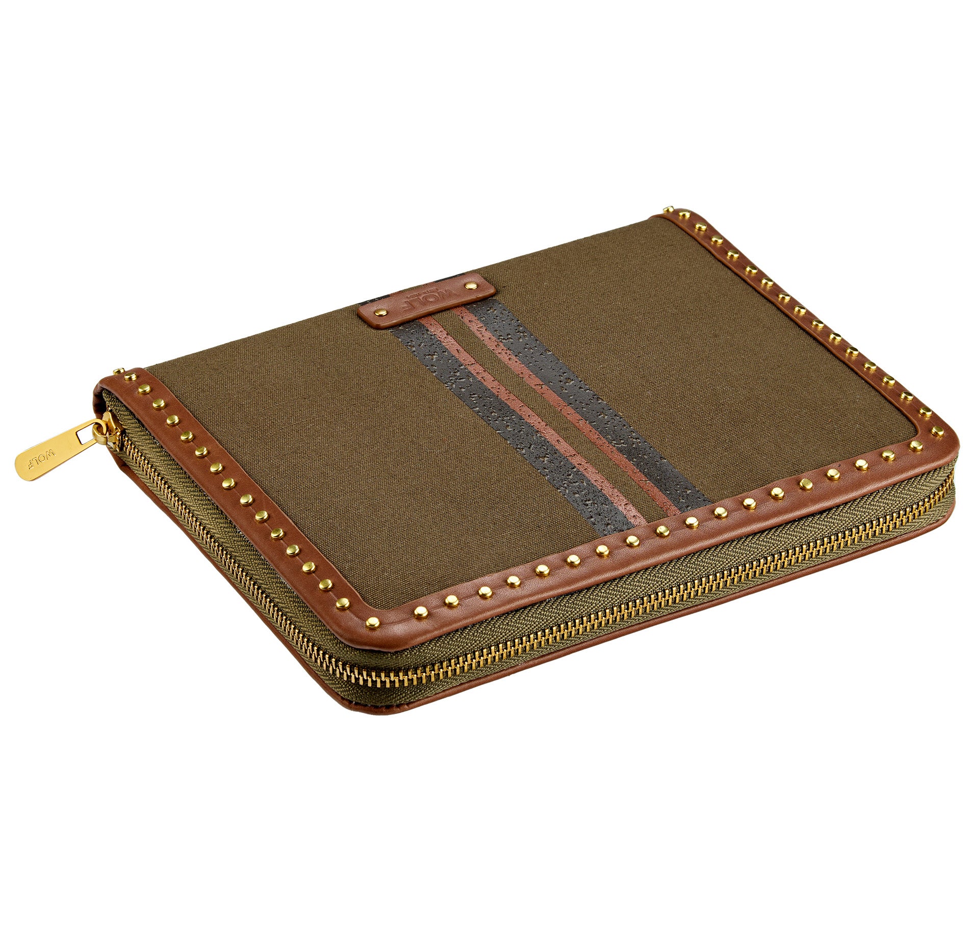 WOLF Ida Travel Zip Jewelry Portfolio in Khaki - Image 2