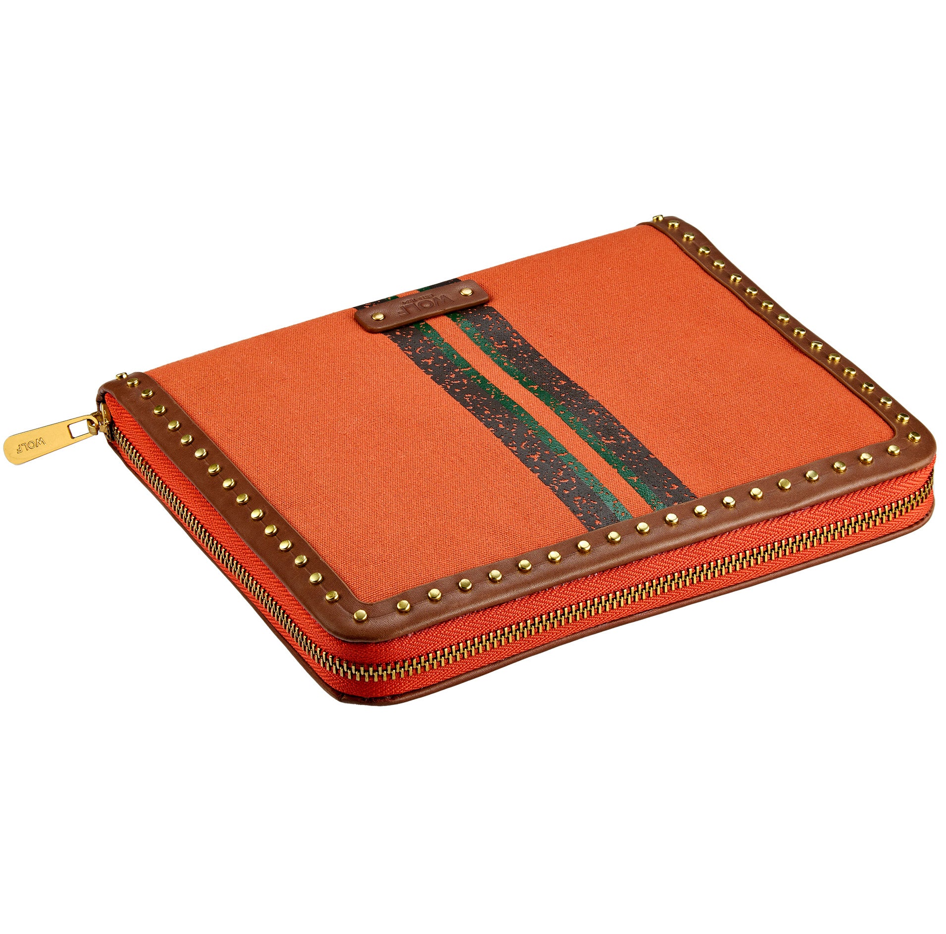 WOLF Ida Travel Zip Jewelry Portfolio in Orange - Image 2