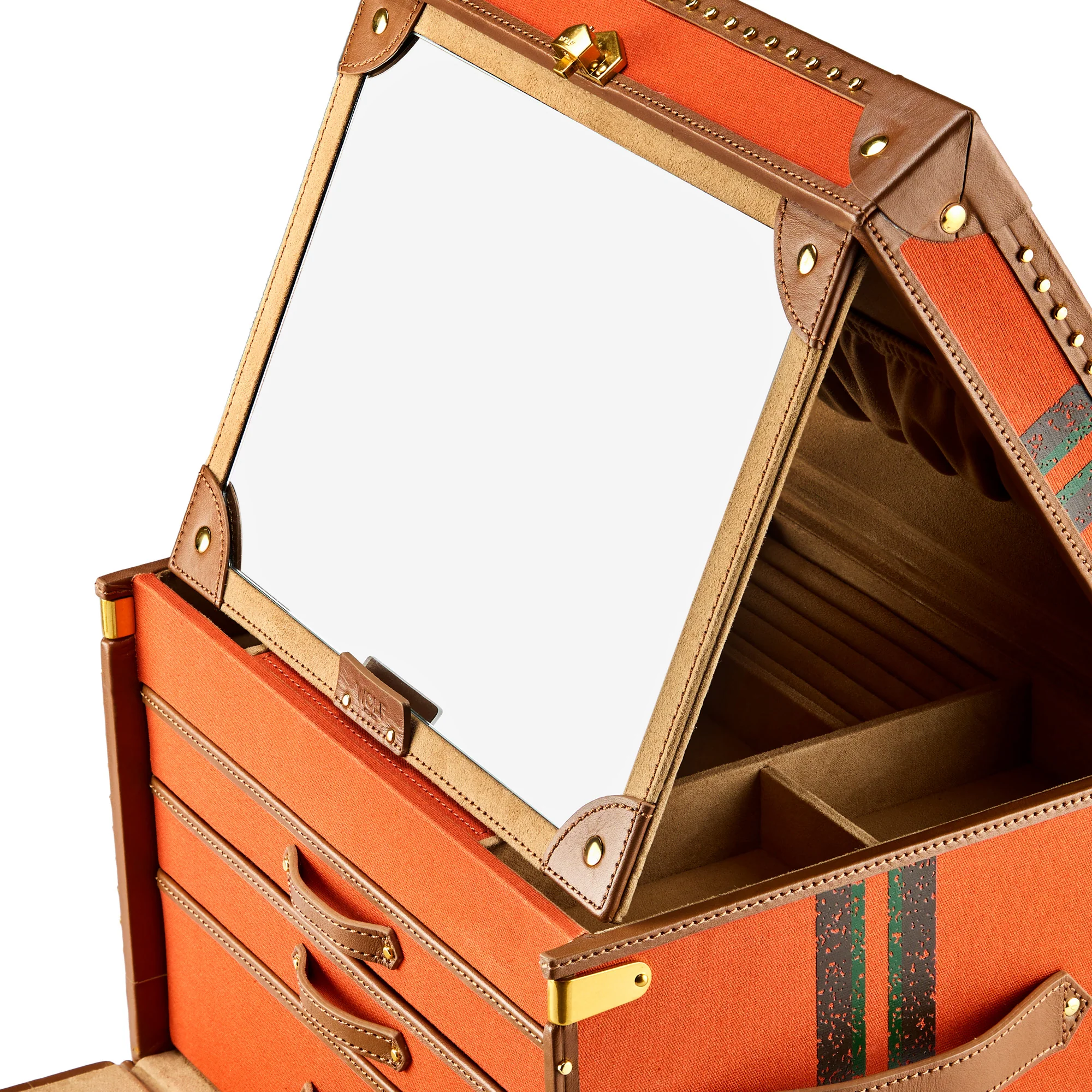 WOLF Ida Trunk Jewelry Box in Orange - Image 6