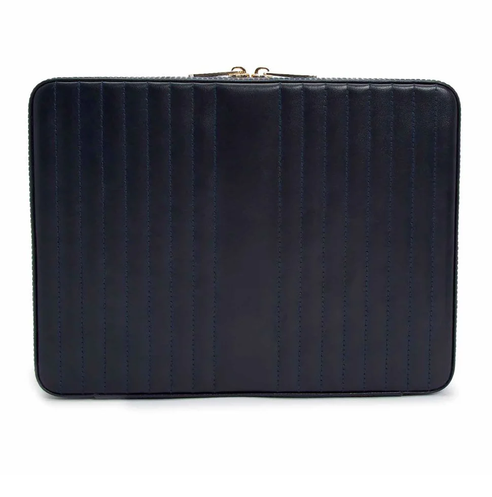 WOLF Maria Large Zip Case in Navy - Image 3