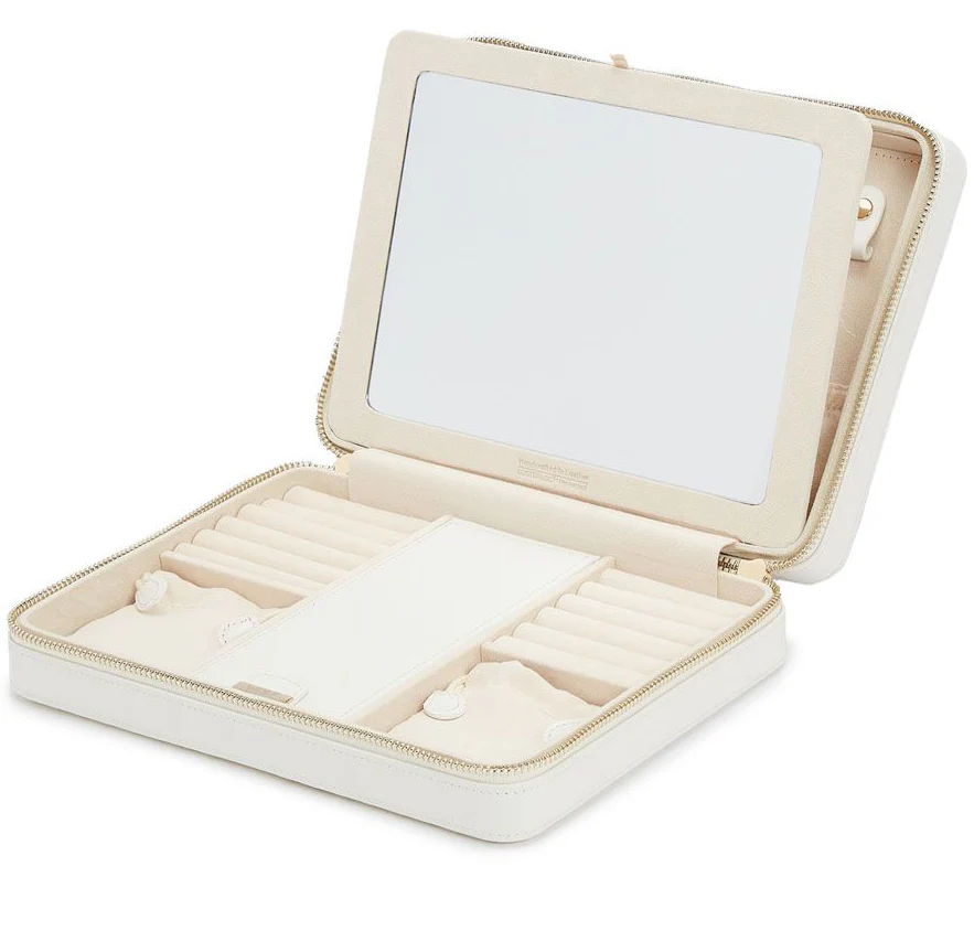 WOLF Maria Large Zip Case in White - Image 4