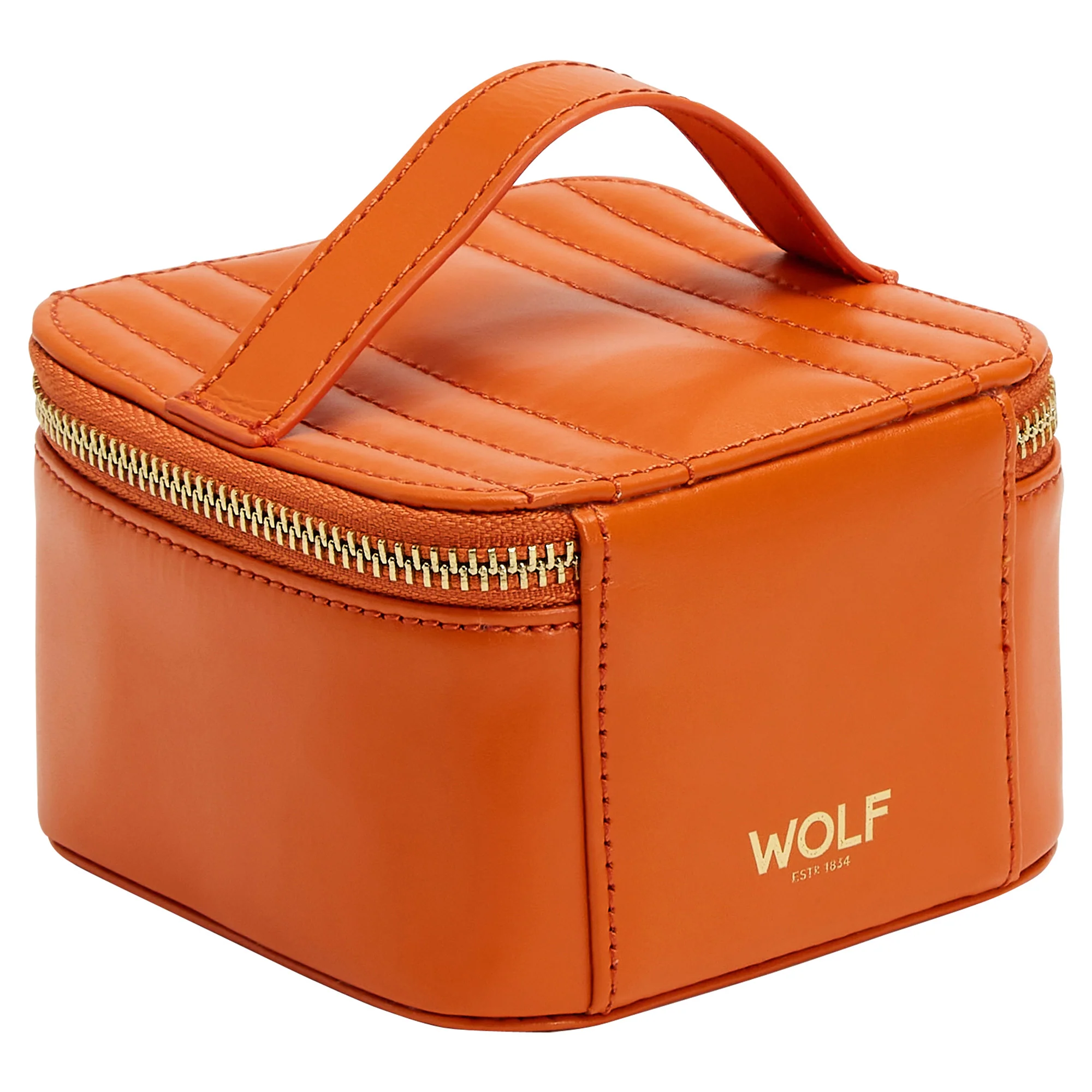 WOLF Maria Zip Jewelry Cube in Tangerine - Image 3
