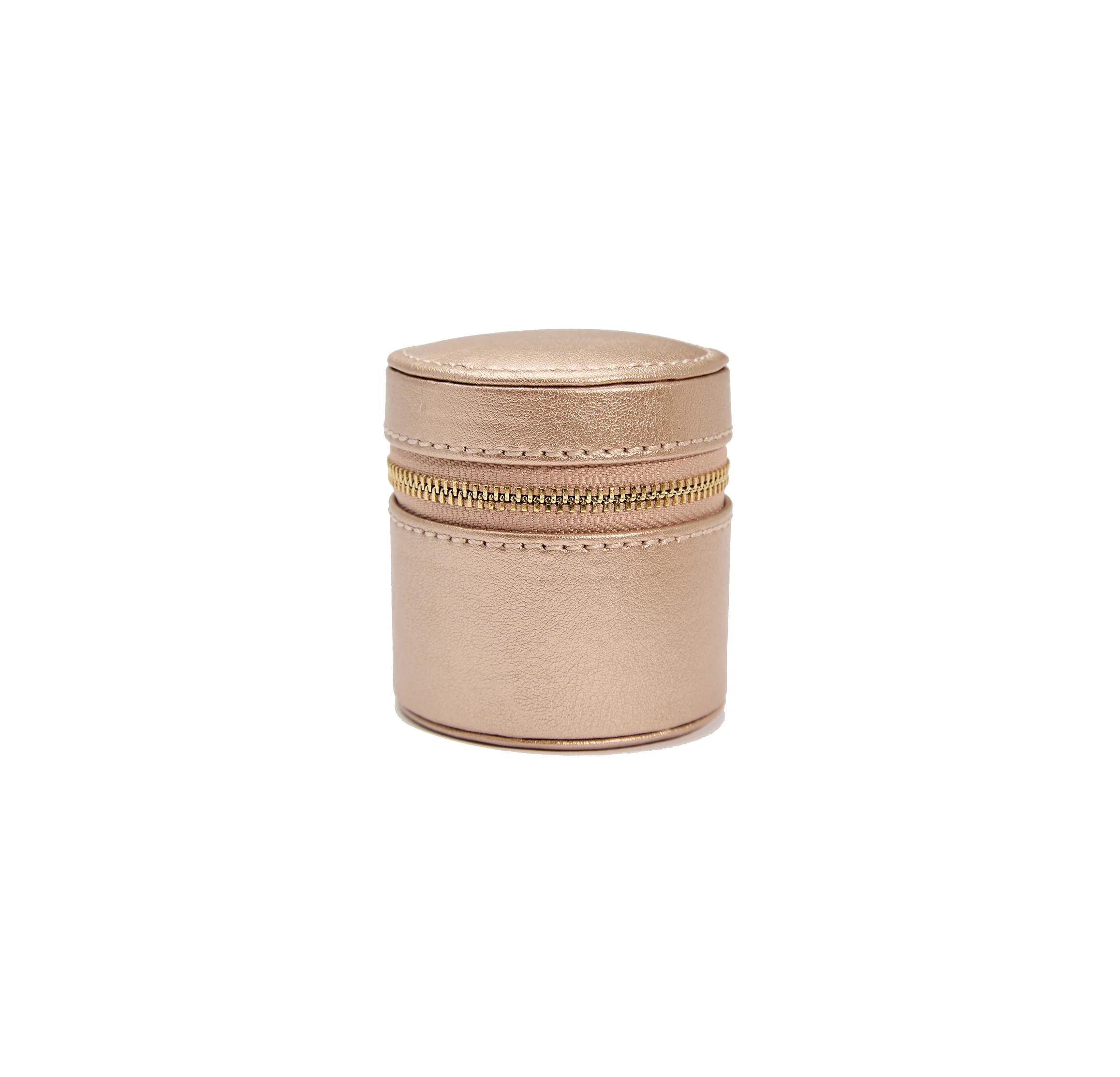 WOLF Palermo Double Watch Roll with Jewelry Pouch in Rose Gold - Image 7