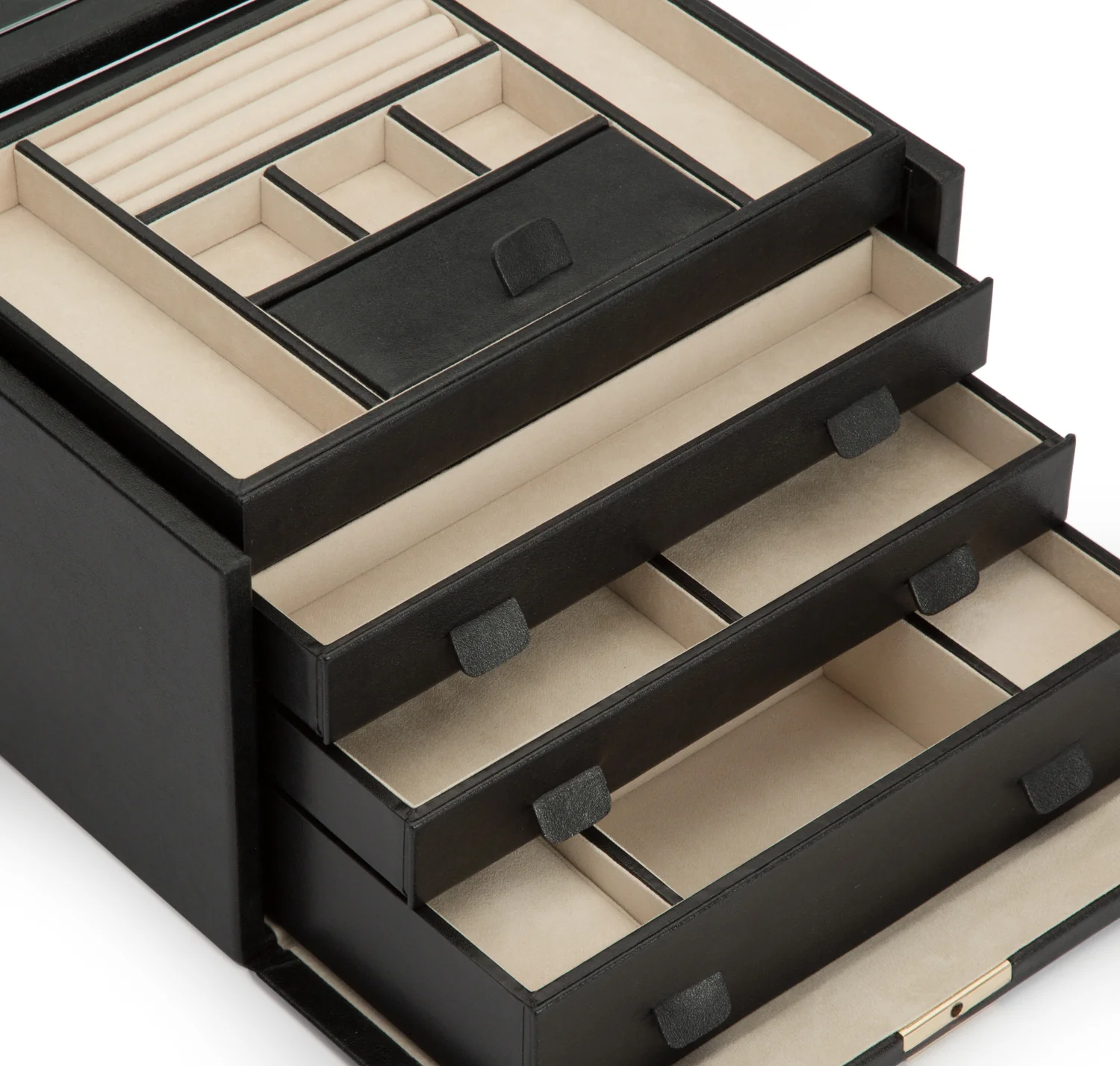 WOLF Palermo Large Jewelry Box in Black - Image 4