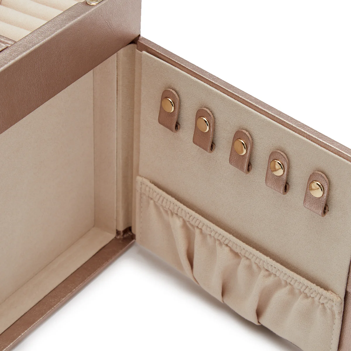 WOLF Palermo Single Watch Winder with Jewelry Storage in Rose Gold - Image 8
