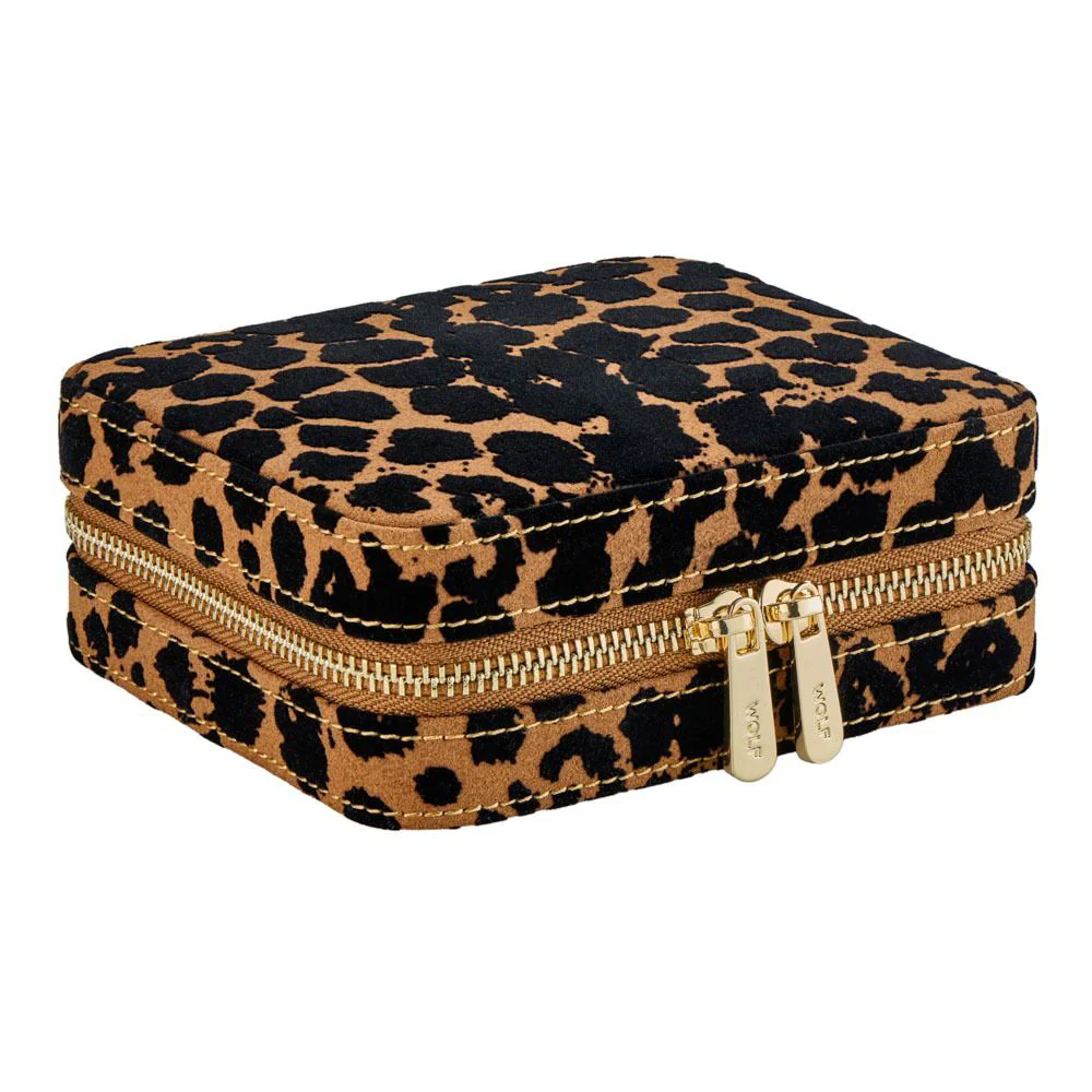 WOLF Savanna Jewelry Zip Case in Leopard Print - Image 2
