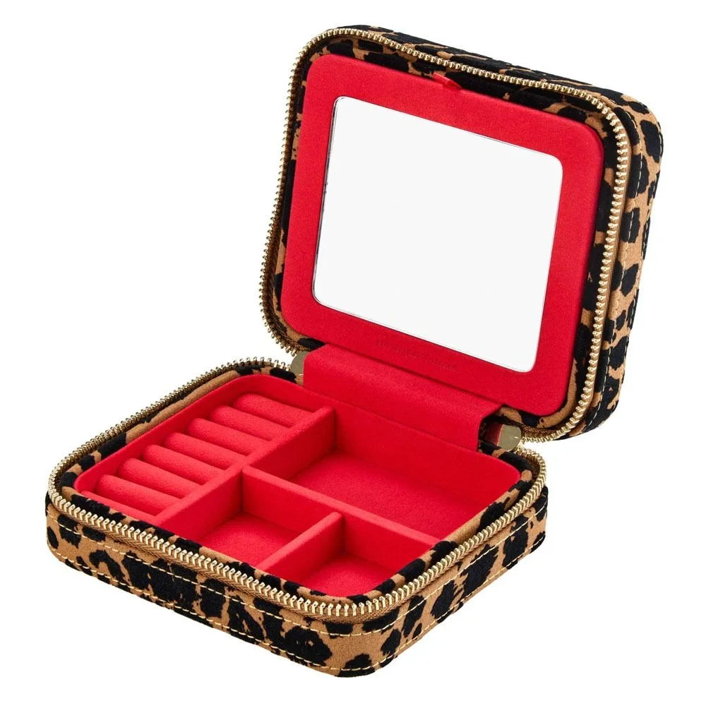 WOLF Savanna Jewelry Zip Case in Leopard Print - Image 4