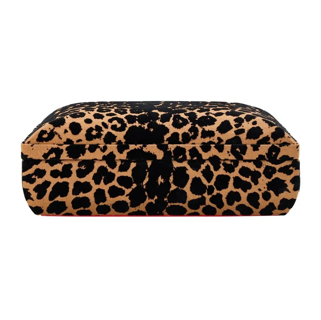WOLF Savanna Medium Jewelry Box in Leopard Print