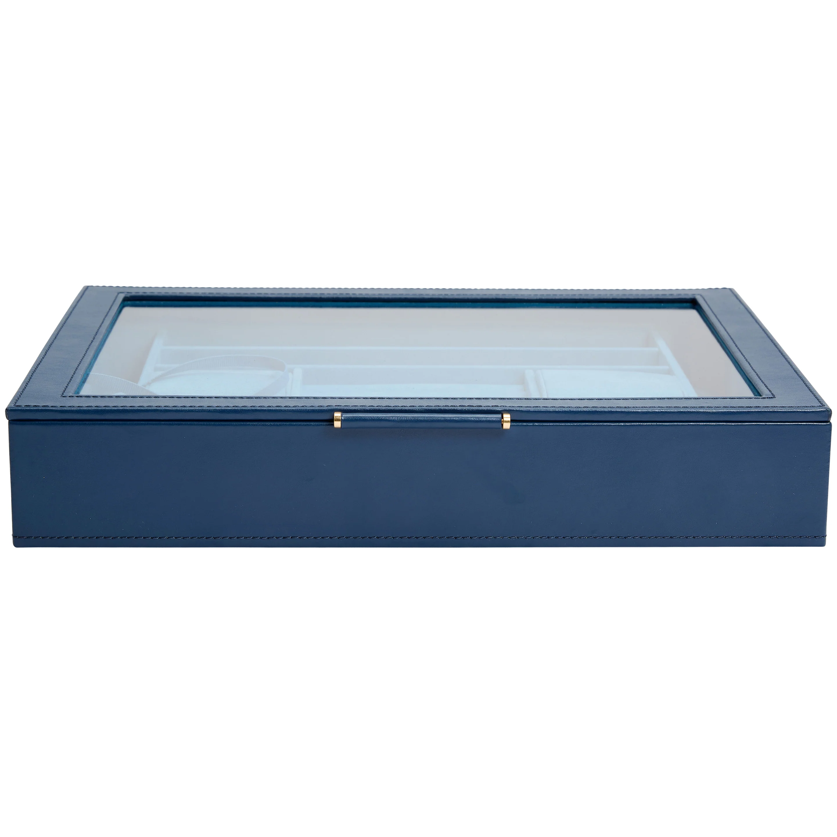 WOLF Sophia Jewelry Box with Window in Indigo